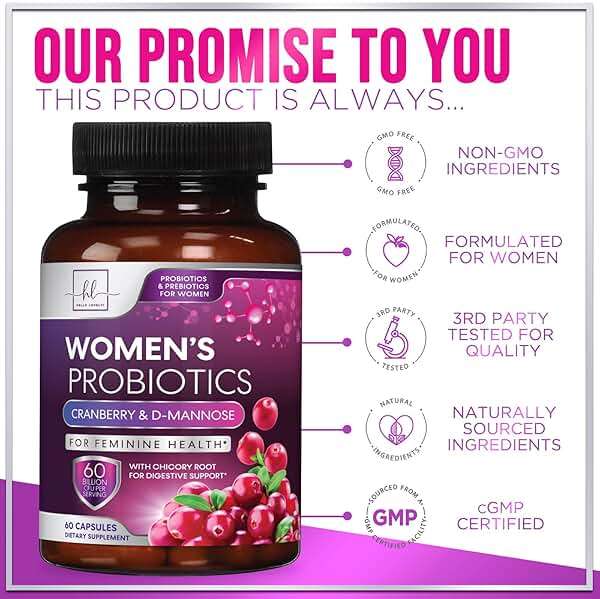Probiotics for Women - Prebiotic and Probiotic Blend 60 Billion CFU Per Serving - 16 Strain Women's Probiotic for pH Balance & Vaginal Support - Digestive & Immune Support, Bottled USA - 60 Capsules - Image 4