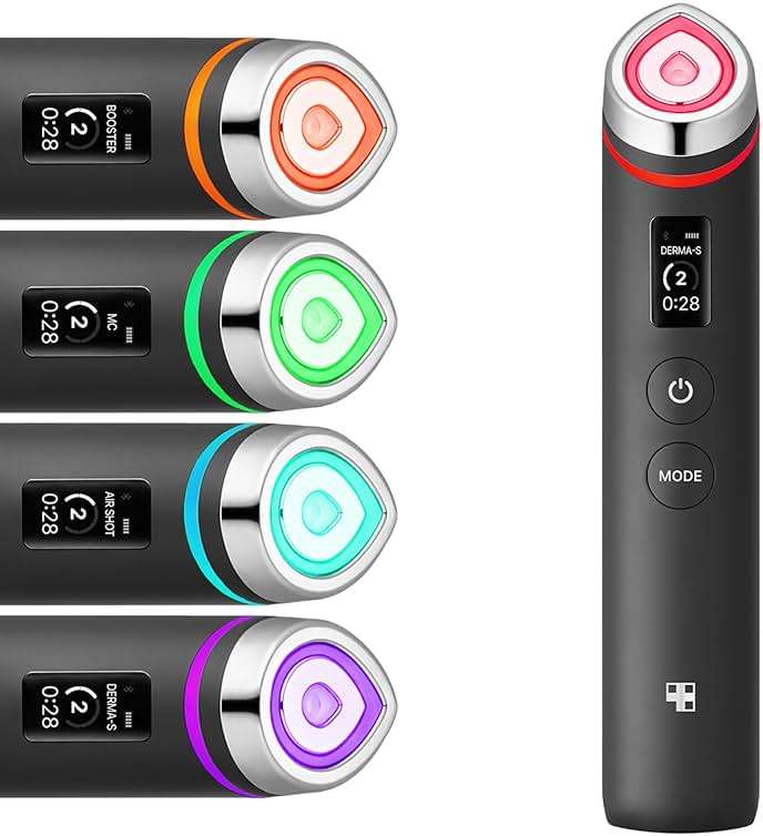 medicube Booster Pro | 6-in-1 Real Glass Glow Beauty Massager | for Clear, Radiant, Firmer-Looking Skin | Korean Skin Care | Black - Image 1