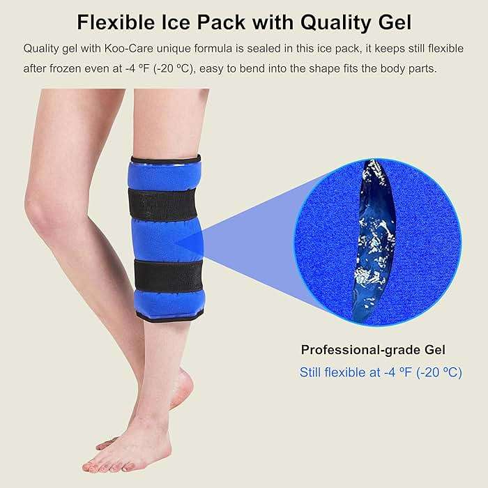 Koo-Care Extra Large Gel Ice Pack for Injuries Reusable Flexible Hot Cold Therapy Compress with Strap for Shoulder Rotator Cuff, Back, Hip, Shin - Knee Replacement Surgery Pain Relief XL 13" x 14.7" - Image 6