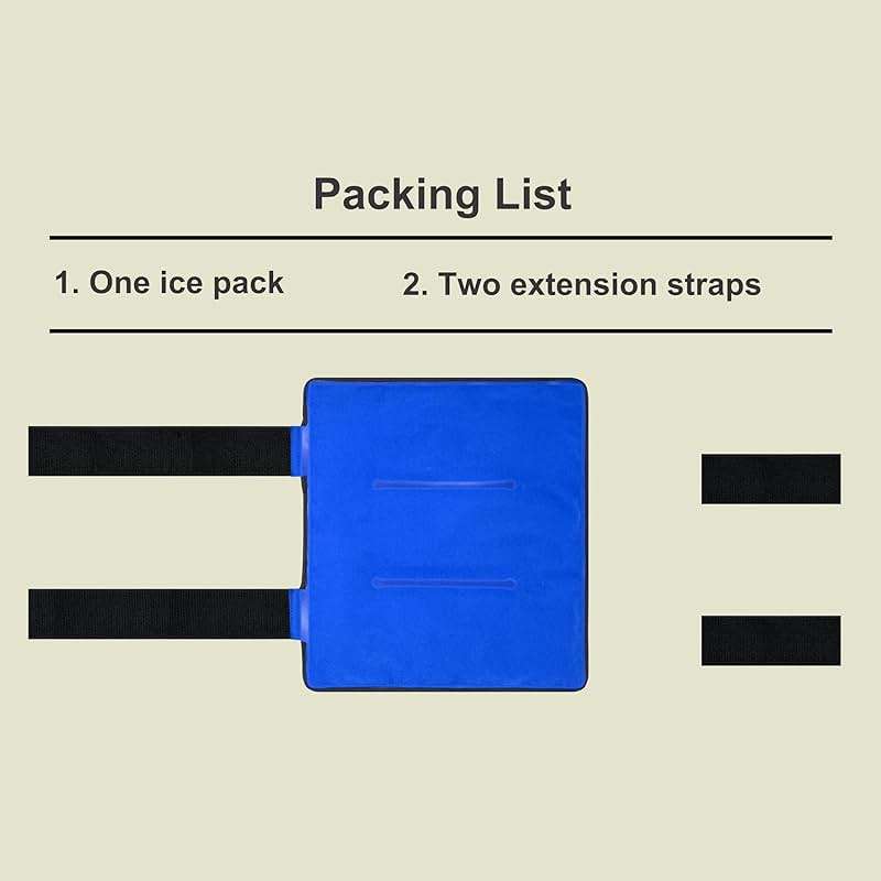 Koo-Care Extra Large Gel Ice Pack for Injuries Reusable Flexible Hot Cold Therapy Compress with Strap for Shoulder Rotator Cuff, Back, Hip, Shin - Knee Replacement Surgery Pain Relief XL 13" x 14.7" - Image 7