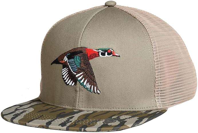EDTREK Outdoorsman Pro Trucker Breathable Mesh Performance Cap - Flat Brim Snapback Hat - Image 1