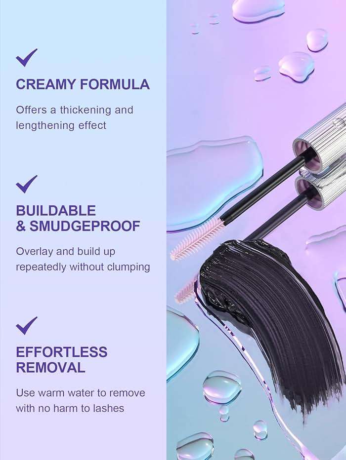 SHEGLAM Flutter Wink Volumizing Mascara Lash Extensions Tubing Mascara Length and Lift-Black - Image 4