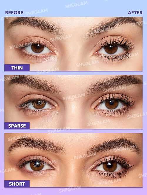 SHEGLAM Flutter Wink Volumizing Mascara Lash Extensions Tubing Mascara Length and Lift-Black - Image 5