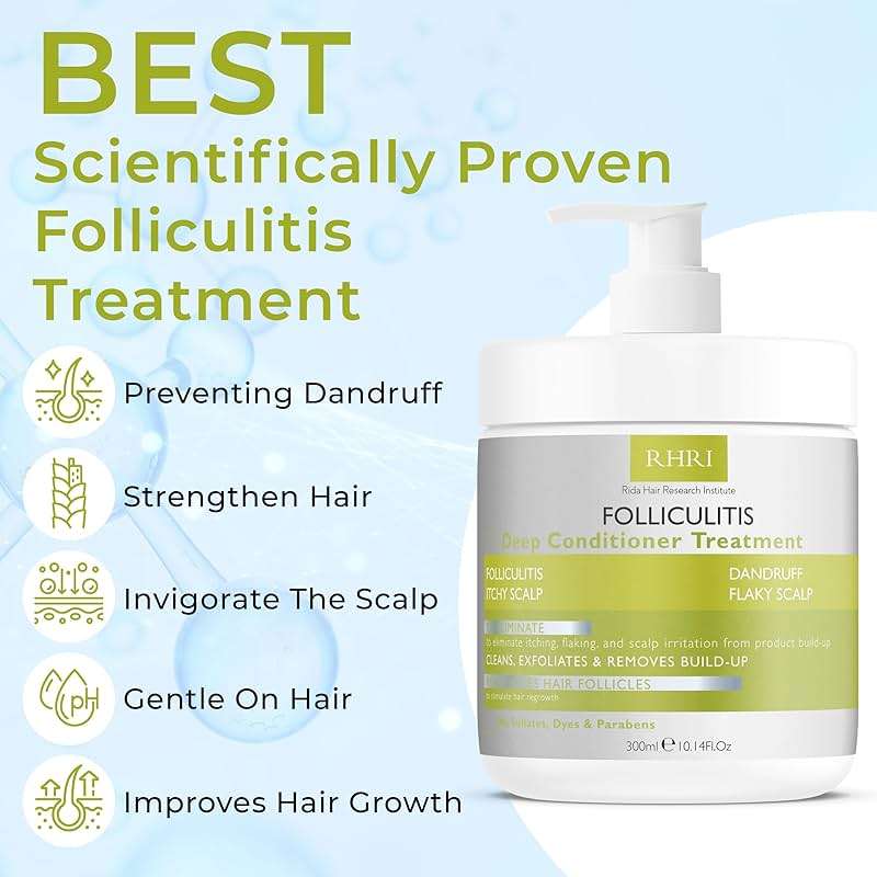 Folliculitis Deep Conditioner | Effective Scalp Treatment for Seborrheic Dermatitis, Psoriasis, Dry Itchy Scalp, Dandruff Treatment | Nourishes Oily Hair and Promotes Healthy, Hydrated Hair Treatment - Image 2