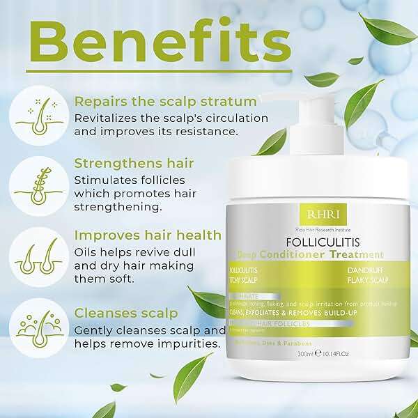 Folliculitis Deep Conditioner | Effective Scalp Treatment for Seborrheic Dermatitis, Psoriasis, Dry Itchy Scalp, Dandruff Treatment | Nourishes Oily Hair and Promotes Healthy, Hydrated Hair Treatment - Image 3