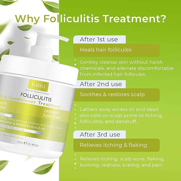 Folliculitis Deep Conditioner | Effective Scalp Treatment for Seborrheic Dermatitis, Psoriasis, Dry Itchy Scalp, Dandruff Treatment | Nourishes Oily Hair and Promotes Healthy, Hydrated Hair Treatment - Image 4