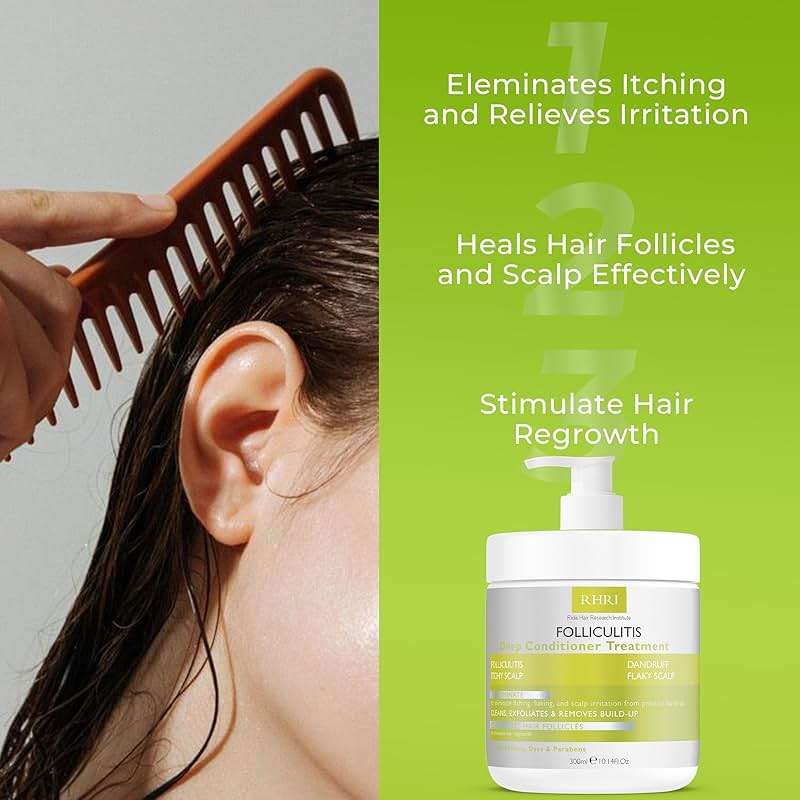 Folliculitis Deep Conditioner | Effective Scalp Treatment for Seborrheic Dermatitis, Psoriasis, Dry Itchy Scalp, Dandruff Treatment | Nourishes Oily Hair and Promotes Healthy, Hydrated Hair Treatment - Image 5