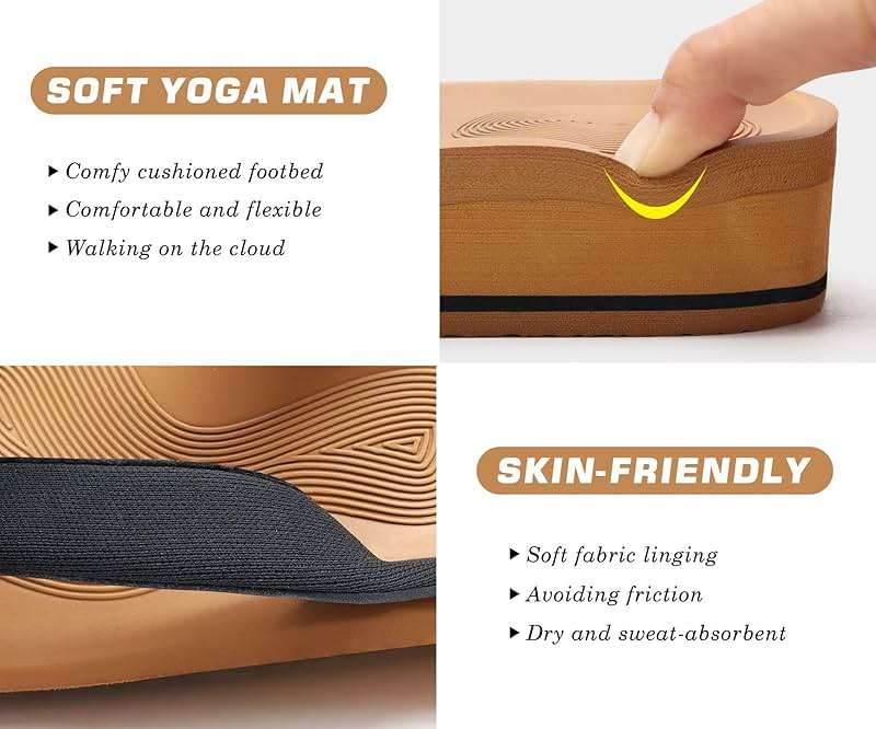 COFACE Flip Flops for Women With Comfortable Arch Support Ladies Fashion Platform Thong Sandals Soft Yoga Mat Sole For Beach/Indoor Outdoor - Image 5