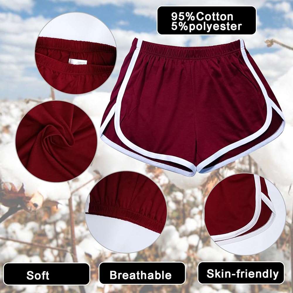 Cameway 4 Pack Women's Cotton Yoga Dance Short Pants Summer Athletic Cycling Hiking Sports Shorts - Image 5