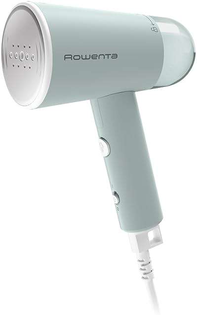 Rowenta Mini Travel Steamer for Clothes, Portable Handheld Steamer with 2.3 Oz Tank, Foldable, 1100 Watts, Ironing, Travel Essentials, Green, DR1014 - Image 1