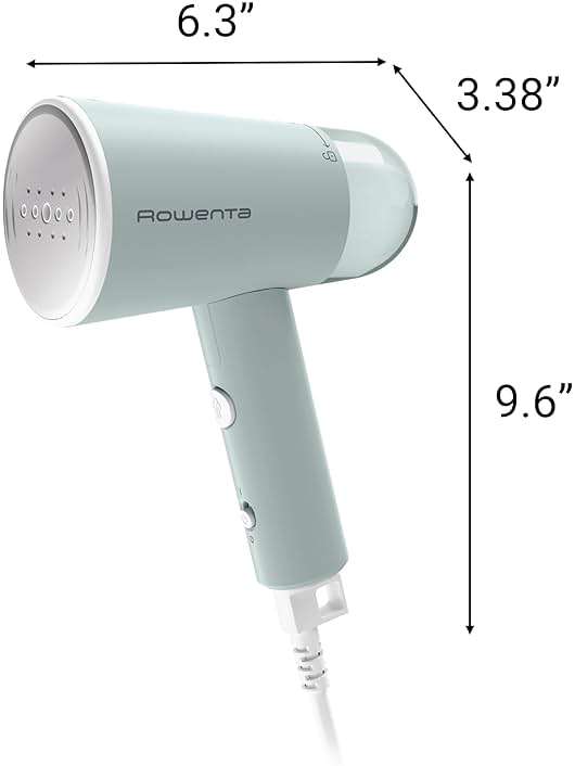 Rowenta Mini Travel Steamer for Clothes, Portable Handheld Steamer with 2.3 Oz Tank, Foldable, 1100 Watts, Ironing, Travel Essentials, Green, DR1014 - Image 2