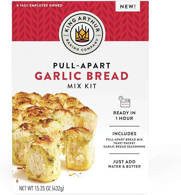 King Arthur Baking Company Pull-Apart Garlic Bread Mix Kit 15.25 Oz, Baking Mix - Ready in 1 hour - Image 1