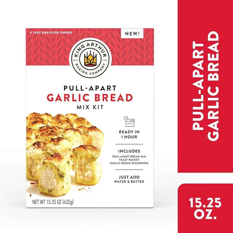 King Arthur Baking Company Pull-Apart Garlic Bread Mix Kit 15.25 Oz, Baking Mix - Ready in 1 hour - Image 3