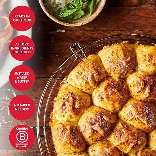 King Arthur Baking Company Pull-Apart Garlic Bread Mix Kit 15.25 Oz, Baking Mix - Ready in 1 hour - Image 6