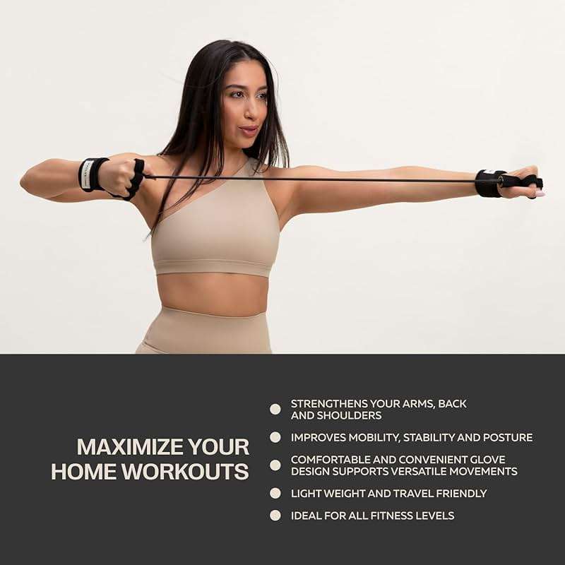 Pvolve P.Band Exercise Resistance Band - Home Workout Equipment to Strengthen Arms, Back and Shoulders, Light Weight Comfortable Glove Design to Improve Mobility, Stability and Posture - Image 4