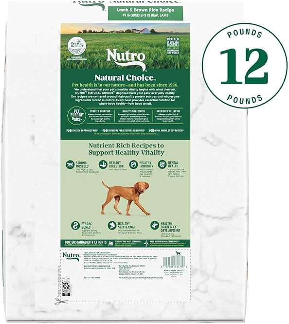 Nutro Natural Choice Dry Puppy Food, Dry Dog Food for Puppies, Lamb and Brown Rice Recipe, 12 lbs. - Image 2