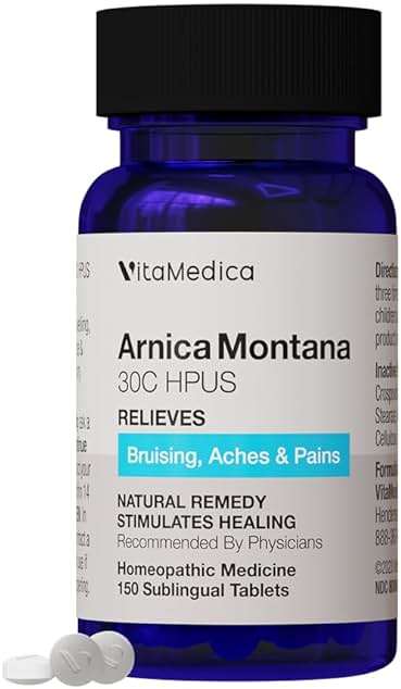 VitaMedica Arnica Montana 30C Rapid Dissolve Tablets for Natural Pain, Bruising, and Swelling Support - Homeopathic Medicine for Injury and Surgery Recovery - 150 Ct - 50 Servings - Image 1
