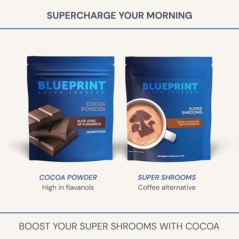 Blueprint Bryan Johnson Non Dairy Cocoa Powder – Elite Level Flavanols – 100% Pure Cocoa – Low Fat Unsweetened Cocoa – Undutched – Keto Friendly – Great for Baking, Cooking & Smoothies – 12oz Bag - Image 6