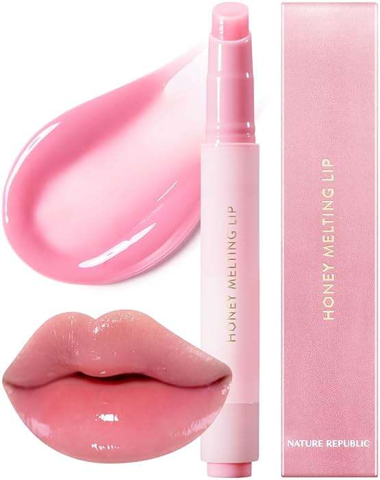 Nature Republic HONEY MELTING LIP PLUMPING (11 PINK) SOFT LIP STICK Tint & Plump Hydrating Gloss, Moisturizing balms, Volumizing formula & Sheer tint, Glowy Finish, korean make up - Image 1