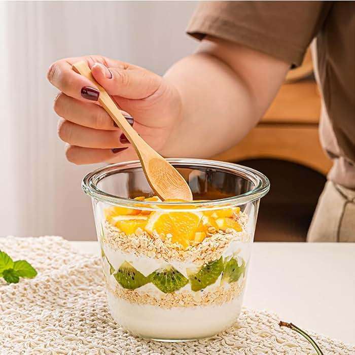 H.JSS WDJS 3Cup Round Glass Food Storage Containers with Airtight lids, 23oz Glass Meal Prep Containers, Heat-Resistant BPA-Free for Soup Leftover, Microwave, Dishwasher and Fridge Safe (white-4Pack) - Image 9
