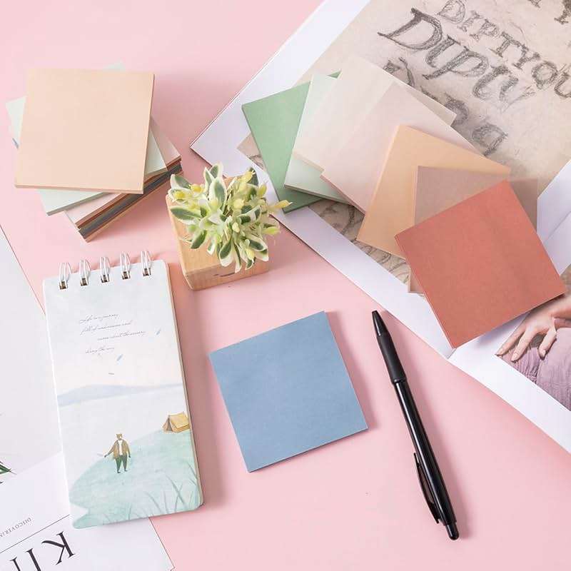 (16 Pack) Sticky Notes 3x3, Vintage Colors, Sticky Pads, Recyclable, Easy to Stick for Home, Office, Notebook - Image 2