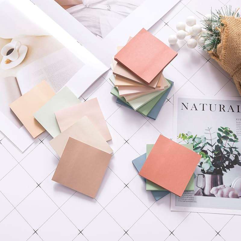 (16 Pack) Sticky Notes 3x3, Vintage Colors, Sticky Pads, Recyclable, Easy to Stick for Home, Office, Notebook - Image 4