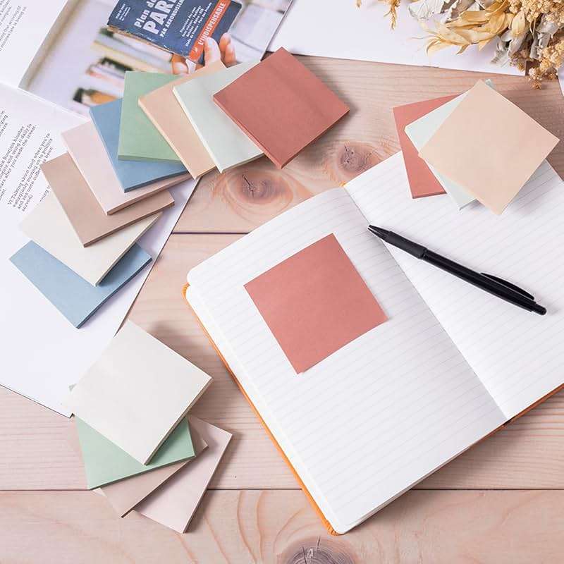 (16 Pack) Sticky Notes 3x3, Vintage Colors, Sticky Pads, Recyclable, Easy to Stick for Home, Office, Notebook - Image 6