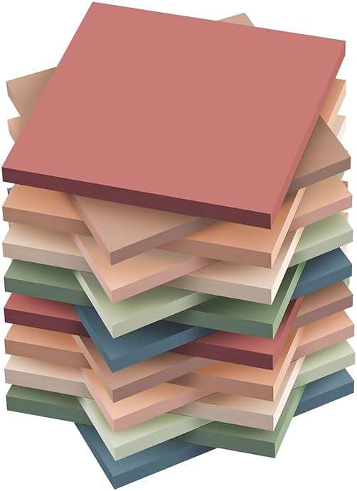 (16 Pack) Sticky Notes 3x3, Vintage Colors, Sticky Pads, Recyclable, Easy to Stick for Home, Office, Notebook - Image 8