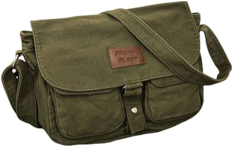Vhitler Messenger Bag Canvas Crossbody Bag Grunge Y2k Bag Canvas Bag Trashy Y2k - Image 1