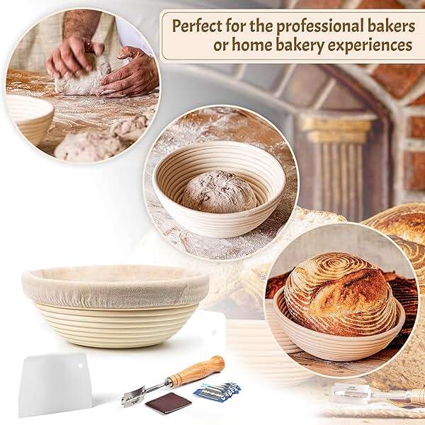 Sourdough Starter Kit for Beginners – 9” Banneton Bread Proofing Basket with 24oz Glass Sourdough Starter Jar & Sourdough Bread Baking Supplies, Easy No-Fail Kit, Gift for Home Bakers - Image 7