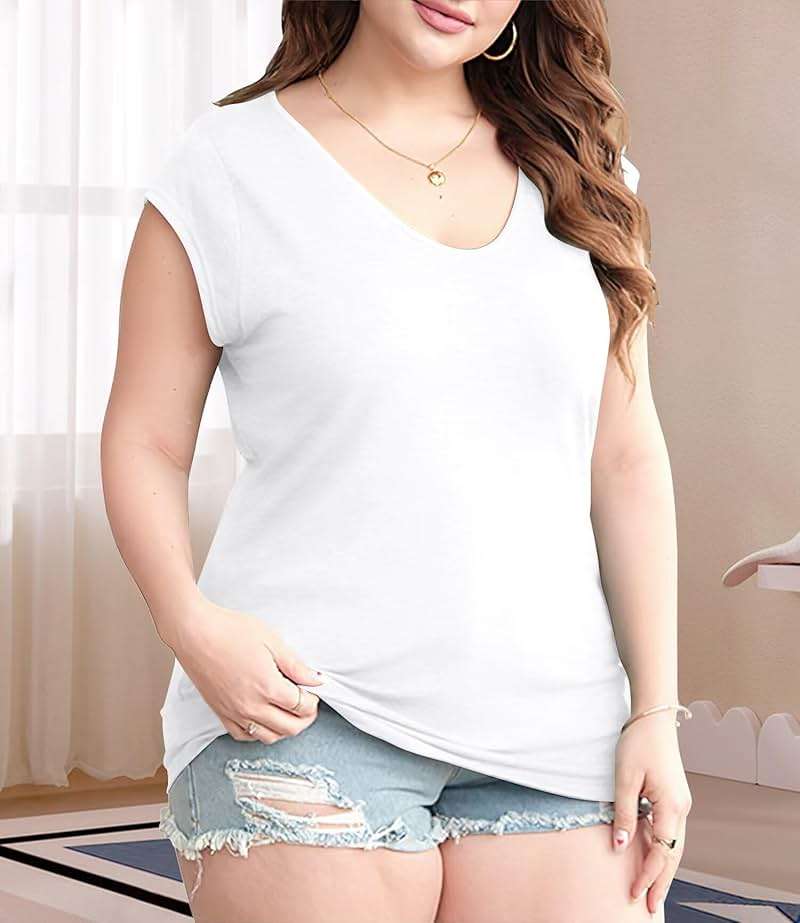 Bliwov 3 Pack Womens Cap Sleeve Tops V Neck T Shirts Summer Spring Outfits Beach Vacation Fashion Tee Blouse Workout Clothes - Image 5