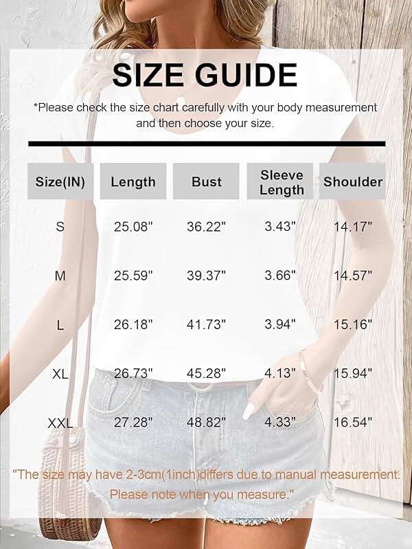 Bliwov 3 Pack Womens Cap Sleeve Tops V Neck T Shirts Summer Spring Outfits Beach Vacation Fashion Tee Blouse Workout Clothes - Image 6