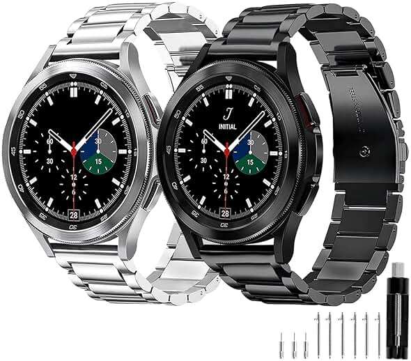 GOLDTOLUCK Stainless Steel Band Compatible with Samsung Galaxy Watch 8 7 6 5 4 Classic FE Pro 40mm 44mm 46mm 43mm 47mm 45mm 42mm 20mm Men Women Milanese Replacement Metal Elegant Casual - Image 1