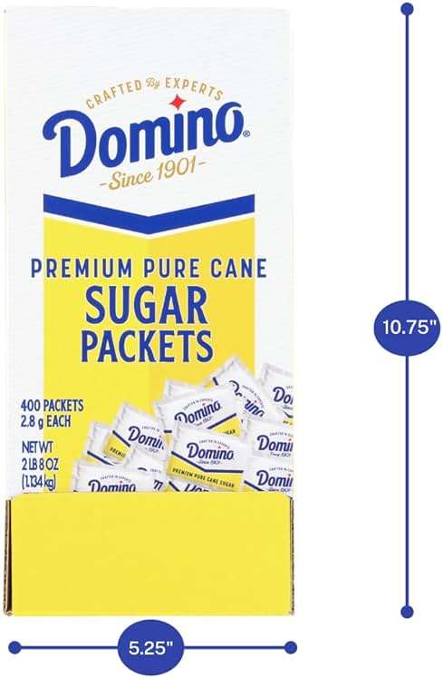 Domino® Sugar Packets, 400 Sugar Packets (2.8 g each) in Dispenser Box - Image 8