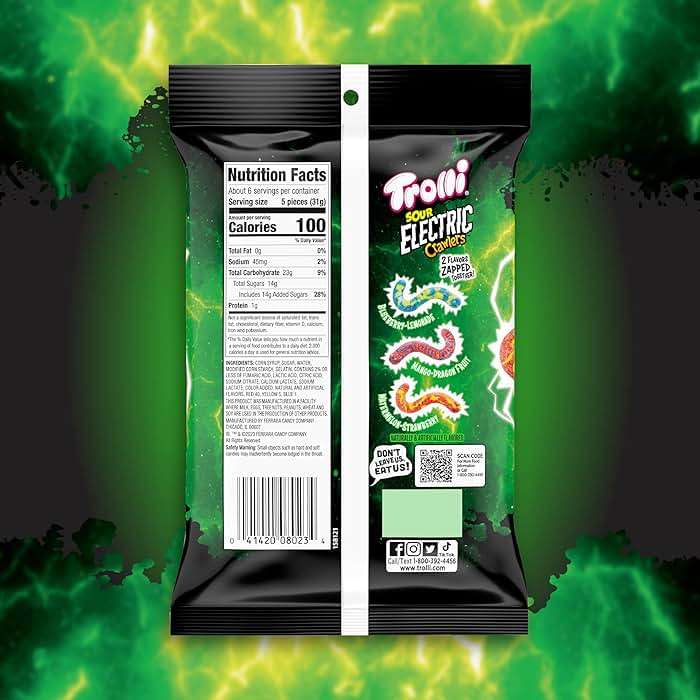 Trolli Electric Crawlers Candy, 6.3 Ounce Bag - Image 2