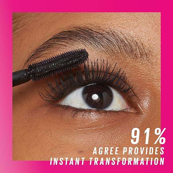 Maybelline Lash Sensational Firework Washable Mascara, Lengthening & Volumizing Mascara for up to 24HR wear, Very Black, 1 Count - Image 6