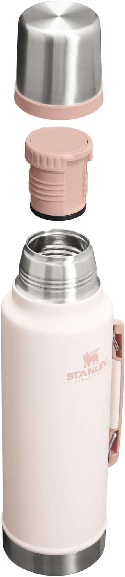 Stanley Classic Legendary Vacuum Bottle 1.5 qt | Wide Mouth with Leakproof Cup Lid | Keep Drinks Hot or Cold | Packable for Travel | Insulated Stainless Steel Thermal Bottle | BPA-Free | Rose Quartz - Image 3