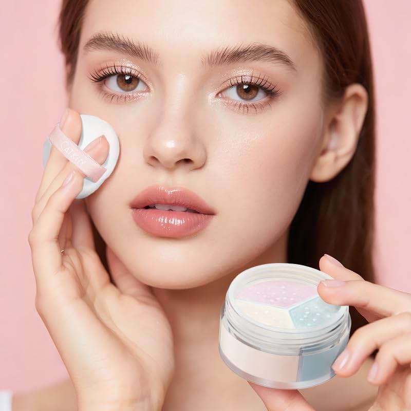 CATKIN Loose Setting Powder - Translucent Matte Finishing Powder, 3 Colors Even Skin Tone, Oil Control Makeup Pore Minimizing Powder with Velour Puff (0.42oz, C04 Matte for Dry Skin) - Image 5