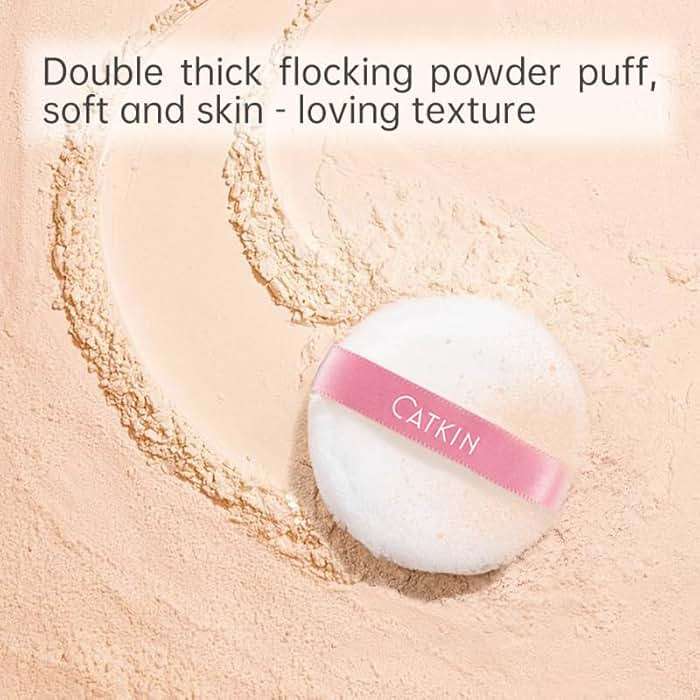 CATKIN Loose Setting Powder - Translucent Matte Finishing Powder, 3 Colors Even Skin Tone, Oil Control Makeup Pore Minimizing Powder with Velour Puff (0.42oz, C04 Matte for Dry Skin) - Image 7