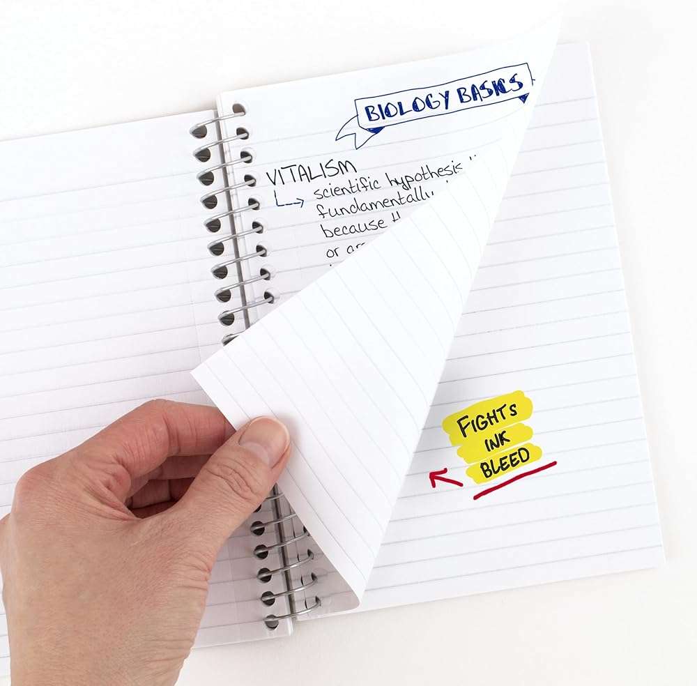 Five Star Spiral Notebook, 1 Subject, College Ruled Paper, 4-3/8" x 7", Personal Size, 80 Sheets, Fights Ink Bleed, Water Resistant Cover, Seaglass Green (450048CH1-ECM) - Image 4