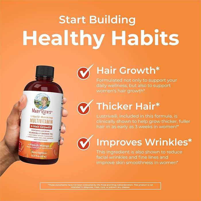 MARYRUTH'S Liquid Multivitamin + Hair Growth | Clinically Tested in Women for Thicker Hair & Facial Wrinkles | Biotin 10000mcg | Lustriva Hair Growth Supplements | Skin Care | Ages 18+ | 15.22 Fl Oz - Image 5