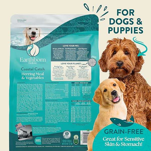 Earthborn Holistic Coastal Catch Herring Meal & Vegetables Grain-Free Dry Dog Food 4 lb - Image 2