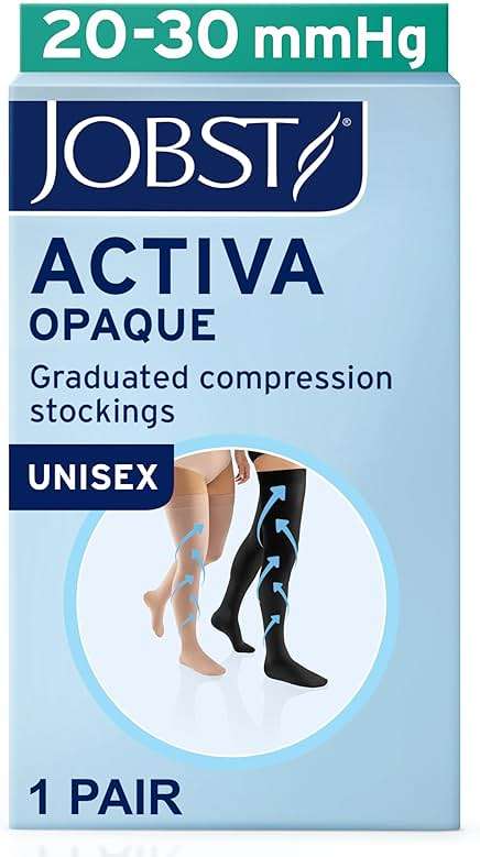 JOBST ACTIVA Opaque 20-30 mmHg Compression Socks Thigh High Closed Toe - Image 2