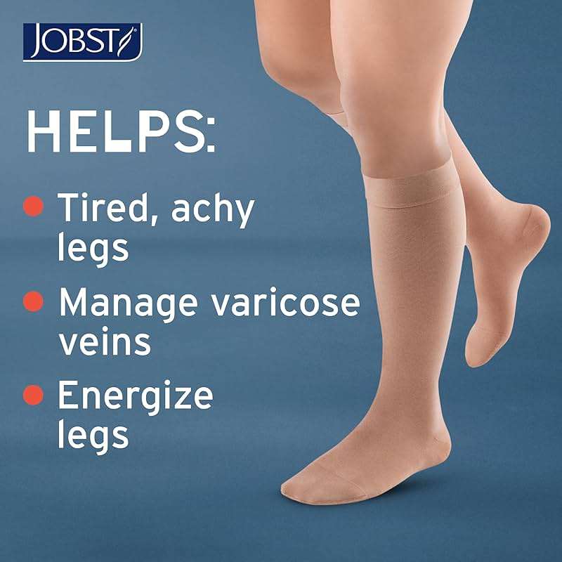 JOBST ACTIVA Opaque 20-30 mmHg Compression Socks Thigh High Closed Toe - Image 4