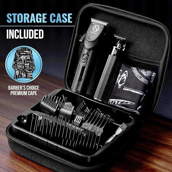 Novah Professional Hair Clippers for Men, Professional Barber Clippers and Trimmer Set, Mens Cordless Clipper, Fade Haircut Kit, Electric Hair Cut Machines - Image 6