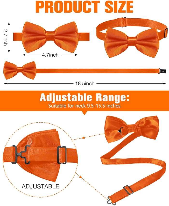 JaGely 40 Pcs Bow Tie for Men Bulk Pre-tied Adjustable Satin Tuxedos Bowtie for Wedding Party Formal - Image 2