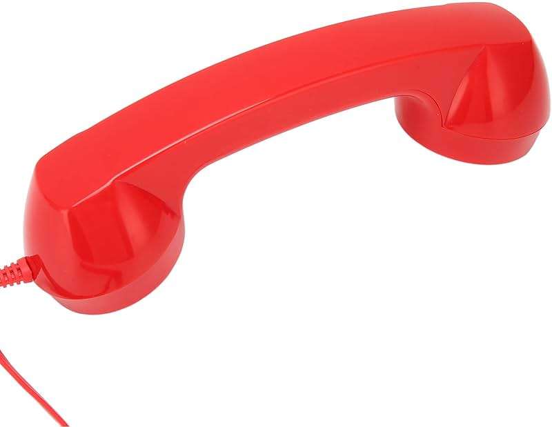 3.5mm Retro Phone Handset, Vintage Retro Telephone Handset, ABS Cell Phone Handset Receiver, for Cell Phones with 3.5mm Port (Red) - Image 7