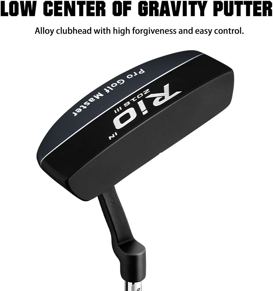 PGM Men's Complete Golf Club Sets - 12 Pieces - 3 Wood (#1,3,5), 1 Hybrid (#4H), 6 Irons(#5,6,7,8,9,PW), 1 Sand Wedge (52°), 1 Putter - Golf Stand Bag - Titanium Club Head, Graptlite Shaft - Image 5