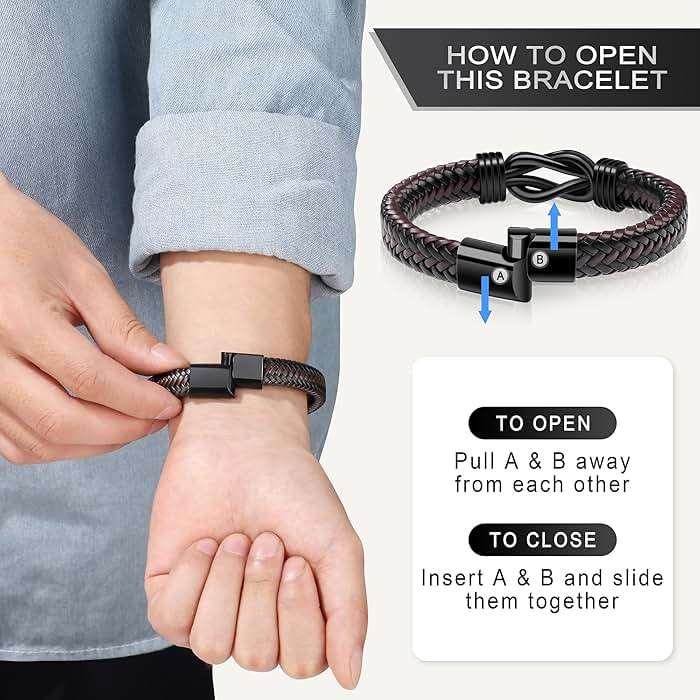𝟮𝟬𝟮𝟲 𝗚𝗿𝗮𝗱𝘂𝗮𝘁𝗶𝗼𝗻 𝗚𝗶𝗳𝘁𝘀 𝗳𝗼𝗿 𝗛𝗶𝗺, Class of 2026 Leather Stainless Steel Knot Bracelets for Men, 5th 8th Middle High School College Masters Degree Graduation Gifts for Men - Image 5