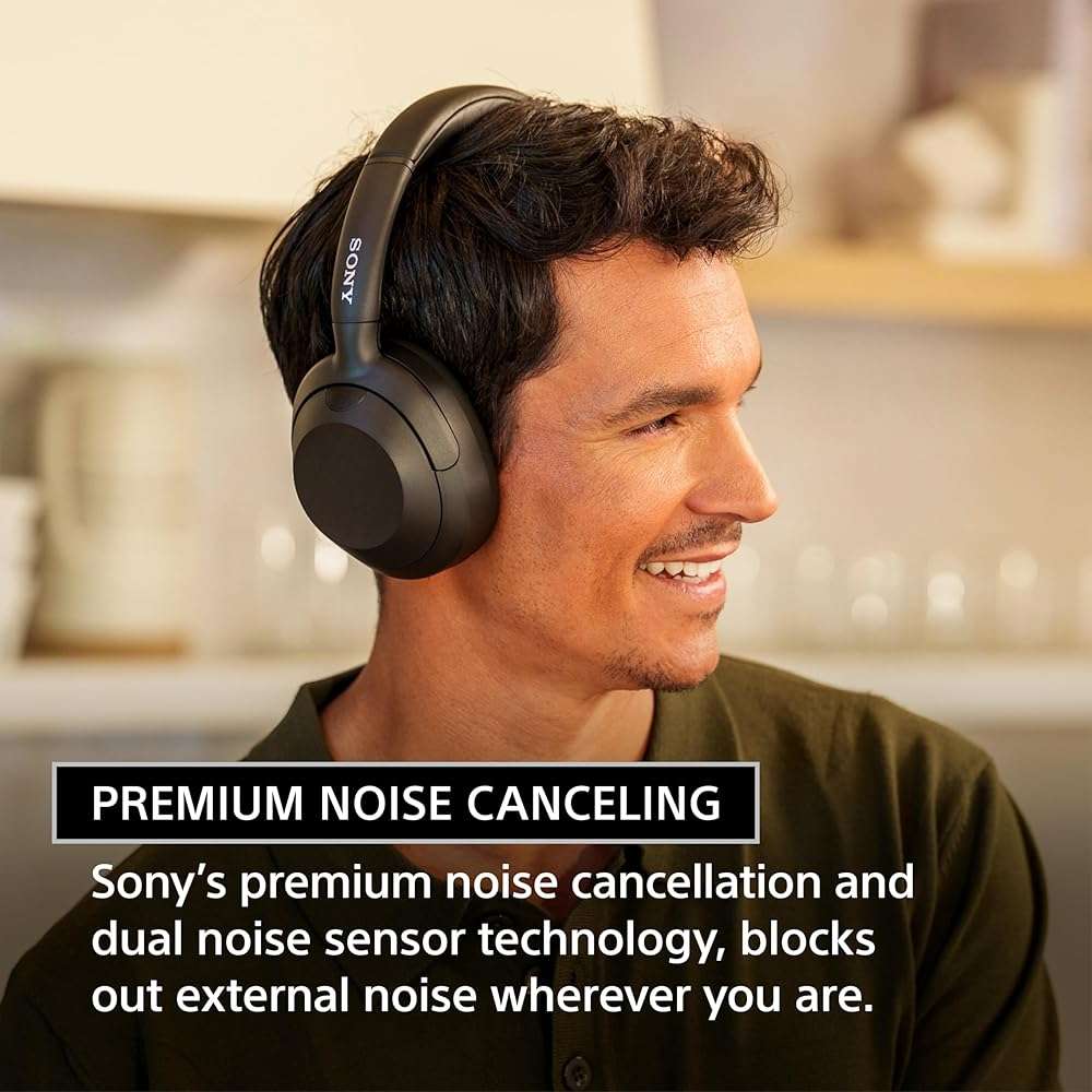 Sony ULT WEAR Over-Ear Noise Canceling Bluetooth Headphones with Alexa Built-in, Comfortable Design, 30-Hour Battery, Massive Bass, & Signature Noise Canceling Found in 1000X Series, Black - Image 2